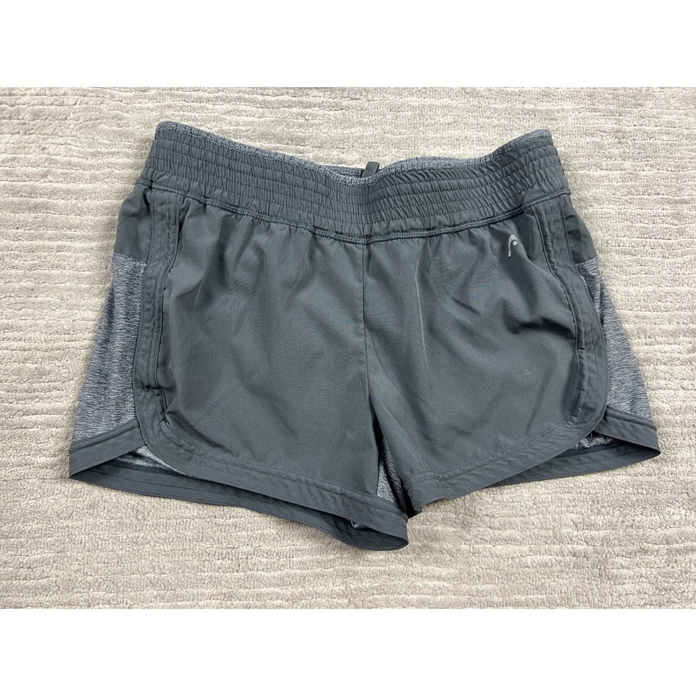 Head Athletic Shorts Womens Small Grey Two-Tone Heathered Training Gym Running